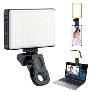 ST-120 LED 비디오 라이트 필 라이트 충전식 3000 MAh CRI95 휴대용 미니 셀카 라이트 2500-9000K 조정된 3가지 조명 모드