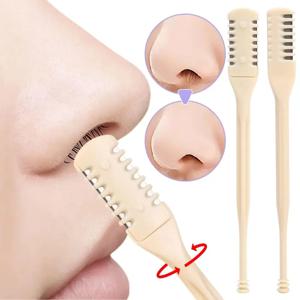 5PCS/10PCS 양면 코 머리 트리머 청소 코 머리 트리머 휴대용 귀 스쿠프 헤어 스크레이퍼 면도 코 머리 트리머
