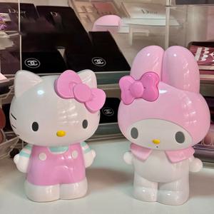 애니메이션 산리오 헬로 키티 펜 홀더 멜로디 메이크업 브러쉬 보관 홀더 데스크탑 장식 보관 버킷 소녀 생일 선물