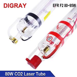 DIGRAY EFR 80W CO2 레이저 튜브 직경 80mm 레이저 램프 길이 1250mm 레이저 튜브 레이저 조각 및 절단 기계에 적합