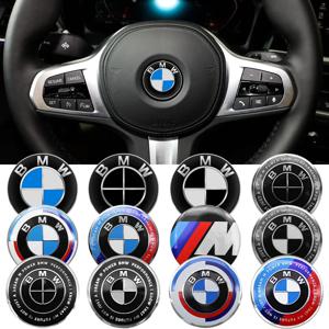 1개 45mm 47mm 자동차 스티어링 휠 장식 배지 스티커 로고 액세서리 BMW E46 E90 E60 F30 F10 E39 E36 E87 F20 E90 E70 용