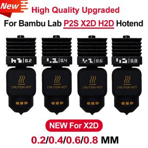 밤부랩 X2D 스탠다드 플로우 핫엔드용 P2S/X2D 핫엔드 업그레이드, 고품질 출력, 탈착식 노즐 0.2 0.4 0.6 0.8 핫엔드 키트