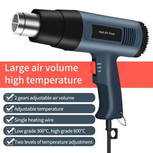 새로운 2500W 가변형 고급 전기 히트건, 고급 열풍기, 온도 조절 가능 전기 히트건 220V