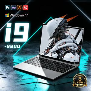 LENO NEW 15.6인치 노트북 인텔 코어 i9-9900 32GB 2TB 윈도우 11 게이밍 컴퓨터 PC 게이머 사무용 울트라 슬림 노트북 1920*1080 HD