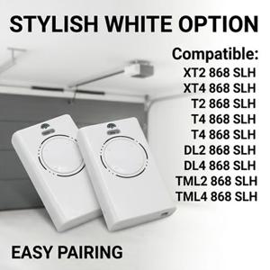 868mhz XT2 XT4 SLH LR 2/4버튼 차고 문 리모컨, 868Mhz 주파수 XT2 XT4 868 SLH, XT2 XT4 868 SLH LR 호환
