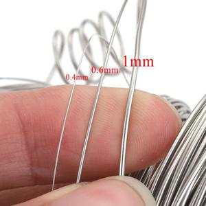 10m/롤 0.3-1mm 쥬얼리 용 스테인레스 스틸 와이어 비즈 만들기 와이어 쥬얼리 코드 문자열 스틸 단일 와이어 액세서리 찾기