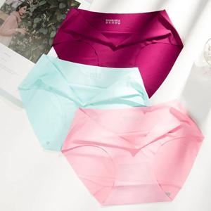 여성을위한 원활한 얼음 실크 임신 팬티 친밀한 컴포트 팬티 대형 로우 허리 M-XXXL 여러 색상 옵션 란제리
