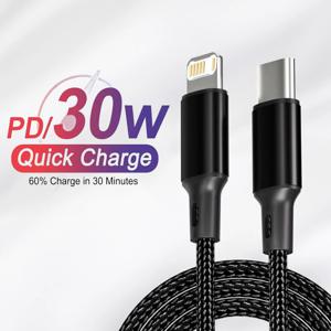 아이폰 14 13 12 11 프로 맥스 7 8 14 플러스 XS XR 고속 충전용 PD 30W USB 케이블 USB C 케이블 충전기 데이터 케이블 액세서리