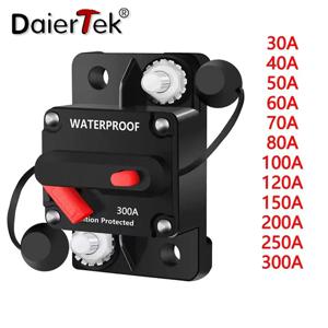 DaerTek 차량용 수동 리셋 기능 포함 회로 차단기, 12V 트롤링, 보트 수동 전원 보호, 오디오 퓨즈, 48VDC 방수 기능, 30A-300A