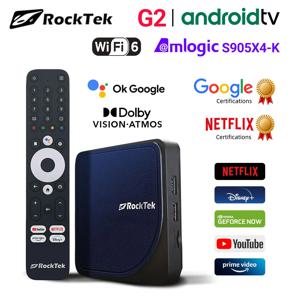 RockTek G2 4K 안드로이드 TV 14 ATV 스트림 박스 넷플릭스 구글 인증 암로직 S905X4-K DTS 돌비 오디오 돌비 비전 지원