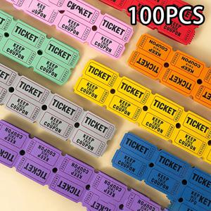 교실 복권 롤 단일 종이 라벨 음료 이벤트 추첨 티켓 축하 이벤트 티켓에 대한 100 Pcs 추첨 티켓