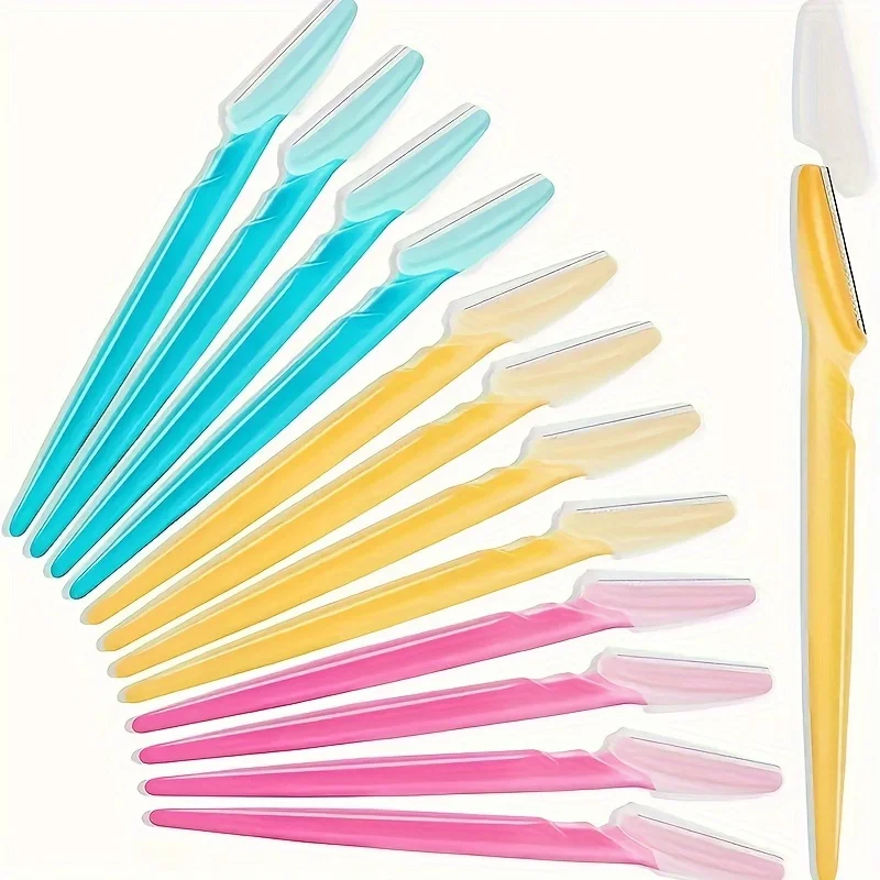 다기능 눈썹 면도기 키트, 손쉬운 그립 핸들, 정밀 트리밍, 쉐이핑, 얼굴 제모 도구, 3 개, 5 개, 6 개, 12 개, 24 개
