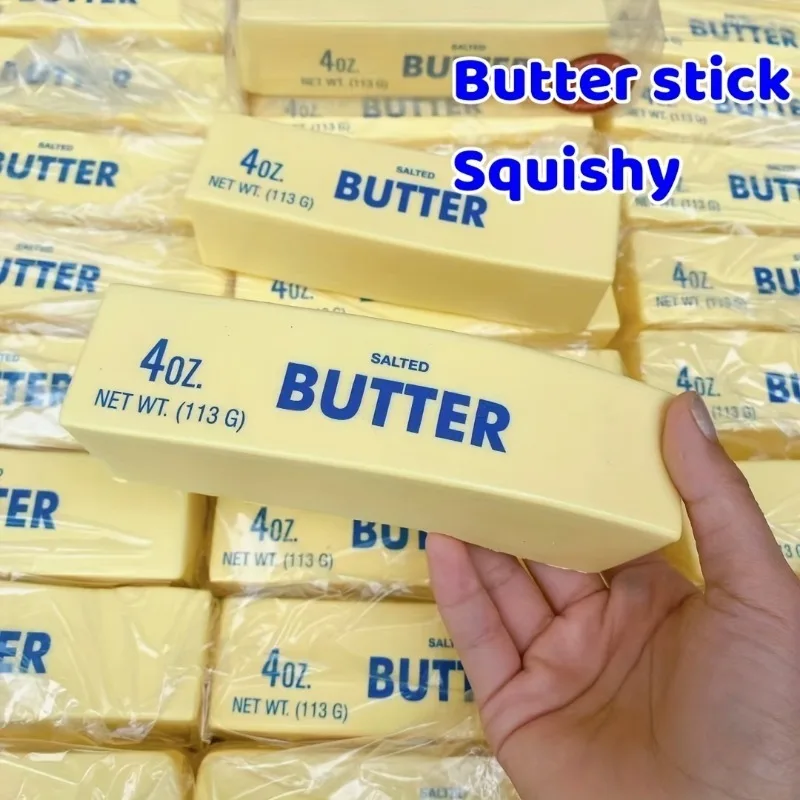 스퀴시 버터 스틱, 부드러운 노란색, 4oz, 1 개 크리미 향 장난감-놀이와 감각 재미에 최적
