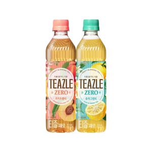 티즐 제로 500ml 유자그린티 10개+피치우롱티 10개