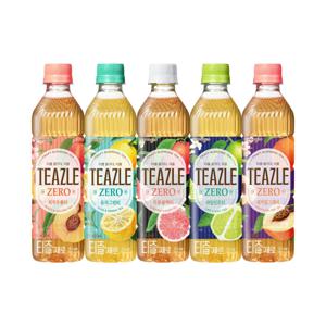 티즐 제로 500ml 20개(유자그린티4+피치우롱티4+자몽블랙티4+라임민트티4+피치얼그레이4)