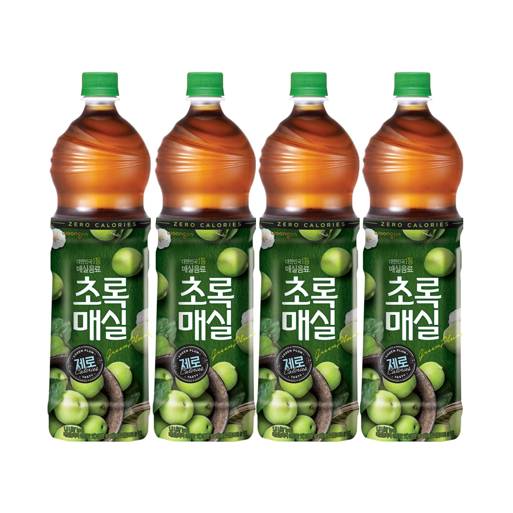 초록매실 제로 1.5L 4개