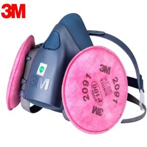 3M 7502 호흡기 마스크 보호 마스크 산업용 페인팅 스프레이 먼지 가스 마스크(3M 501 5N11 6001CN 화학 반면 마스크 포함)