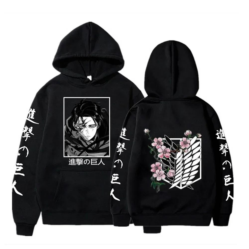 뜨거운 애니메이션 Attack On Titan 후드 그래픽 후드 남성 여성 의류 가을 따뜻한 운동복 하라주쿠 streetwear 탑 긴 소매
