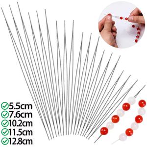 DIY 구슬 바늘 보석 만들기 도구 5/50PCS 씨앗 비즈 바늘 큰 눈 편물 접이식 구슬 핀 오픈 바늘