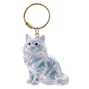 귀여운 고양이 개 애완 동물 머리 보관 상자 키 체인 가방 교수형 장식 고양이 머리 투명 크리 에이 티브 기념품, 애완 동물 기념 이상적인 선물
