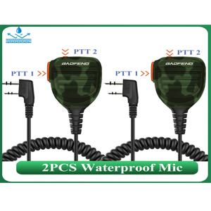 2PCS 바오펑 워키토키 스피커 마이크 도매 방수 PTT 마이크 UV-5RH DM-1701 UV-17 UV-K5 UV-K6 UV18 프로 라디오용