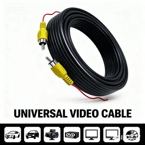 QXNY 자동차 후방 카메라 RCA 케이블 6m 10m 15m 20m 차량 후진 멀티미디어 모니터 연장 AV 코드 액세서리