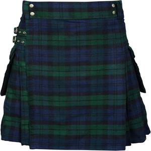 고품질 패션 남성용 멋진 포켓 킬트 단색 고딕 킬트 빈티지 워리어 카고 킬트 메탈 벨트 플리츠 스커트