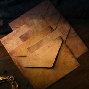 10개 빈티지 패턴 두꺼운 종이 봉투 두꺼운 레트로 문구 웨딩 초대장 초대 선물 인사 카드 봉투
