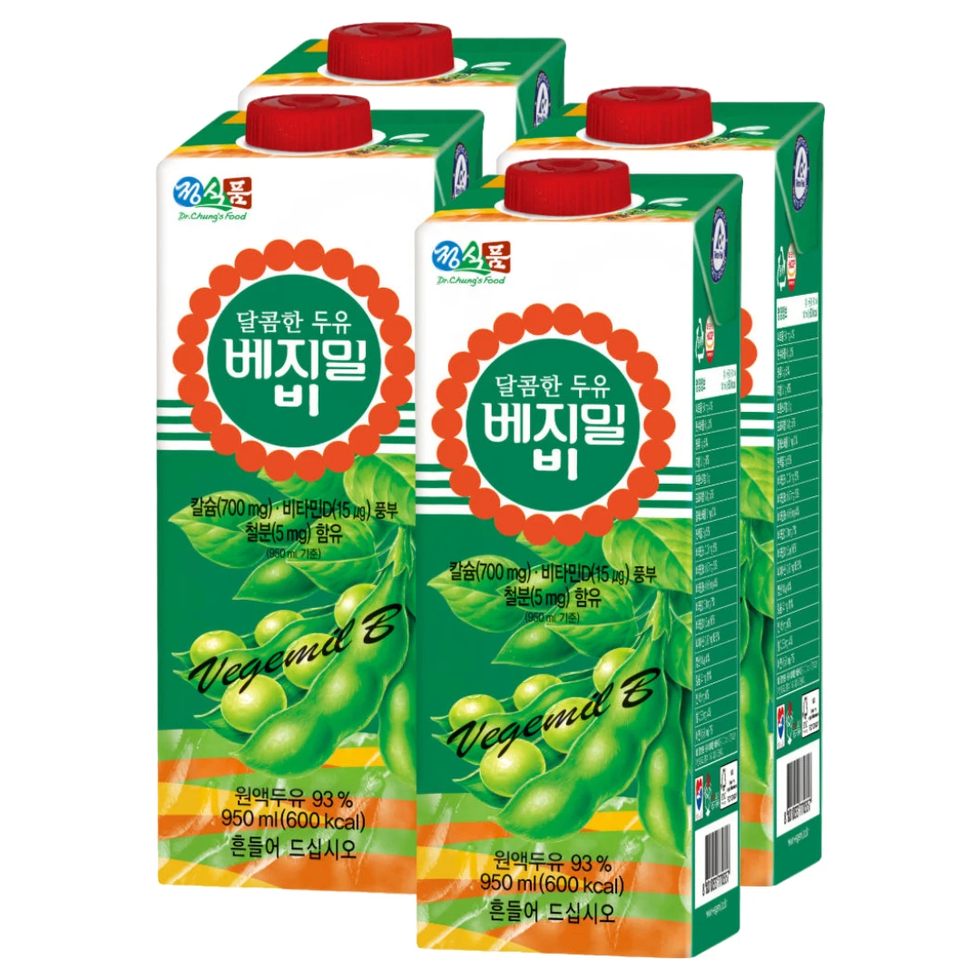 베지밀 두유 달콤한 B (비) 950ml 4개