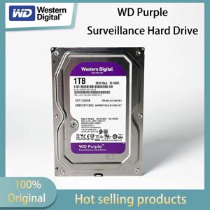 웨스턴 디지털 4TB 3TB 2TB 1TB WD 퍼플 감시용 내장 하드 드라이브 HDD - SATA 6 Gb/s, 64MB 캐시, 3.5인치 1TB-WD10EJRX