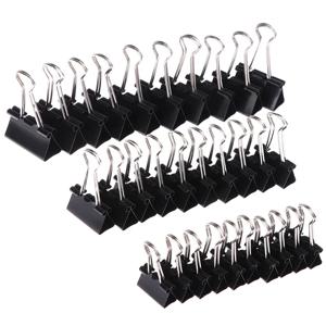 10 개/몫 블랙 메탈 바인더 클립 19mm/ 25mm/ 32mm 노트 편지 용지 클립 사무용품 바인딩 보안