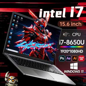 2026년형 신형 코어 i7 8650U 윈도우 11 프로 노트북 32GB 램 2TB SSD 게이밍, 사무용, 스튜디오용 고속 노트북 5000mAh