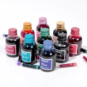 30ml 만년필 잉크 수용성 막힘 방지 부드러운 필기 만년필용 리필 잉크 10가지 생생한 색상 사용 가능