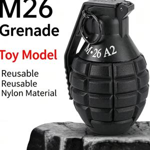 1/3PCS M26A2 나일론 장난감 수류탄 재충전 가능 폭발 전술 장난감 (젤 볼, 컨페티, 가루, 에어소프트 게임용)