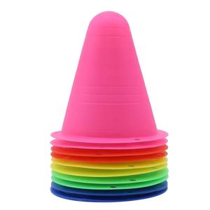 10개 마킹 트레이닝 로드 콘 롤러 스케이팅 펠 다용도 스케이트 로드블록 휴대용 축구 훈련 장애물 소품