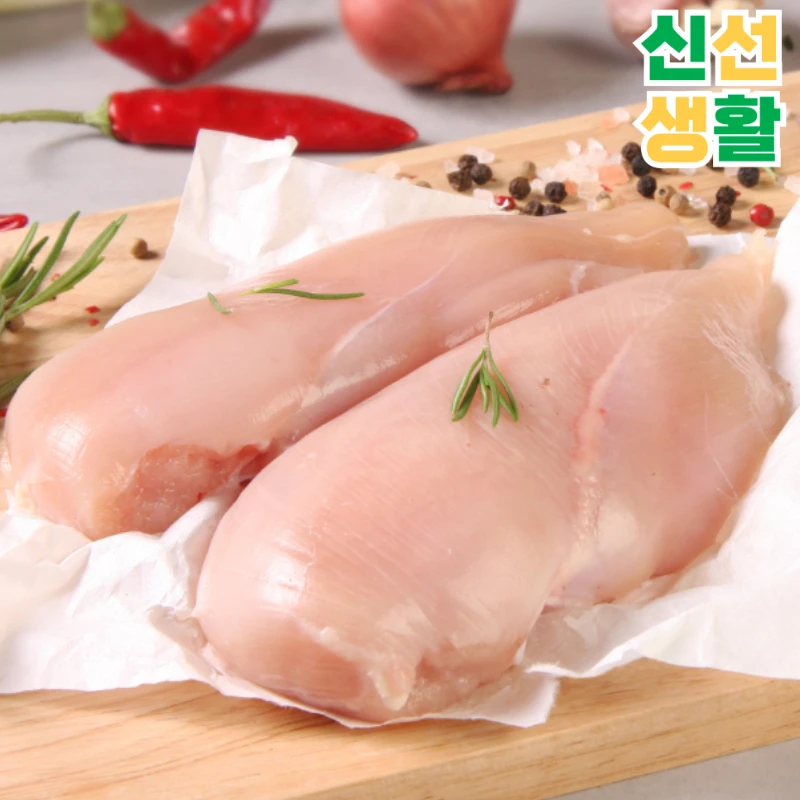 [신선생활] 당일생산 국내산 신선 냉장 생닭가슴살 3kg(1kg씩 개별포장)