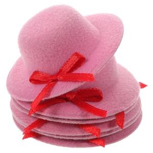 6Pcs 미니 Bowknot 모자 미니어처 모자 생일 웨딩 파티 DIY 프로젝트를위한 사랑스러운 경량 공예 장식