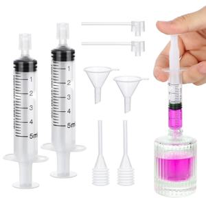 5ml 향수 보충 도구 세트, 8피스 플라스틱 투명 향수 디스펜서 전송 도구 세트, 향수 깔때기 화장품 디스