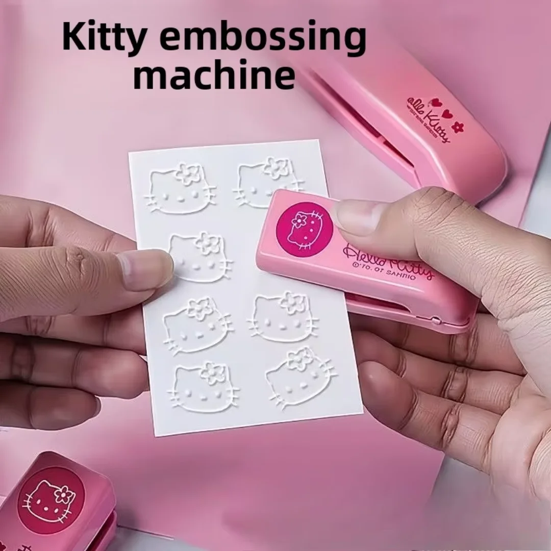Sanrio 헬로 키티 엠보서 - 스크랩북킹용 금속 스탬핑 프레스 도구, 귀여운 씰 펀치 공예 기계
