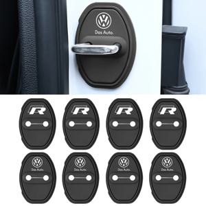 2/4개 실리콘 자동차 도어 잠금 커버 보호 스티커 (폭스바겐 VW GTI R 골프 7 5 4 폴로 티구안 파사트 제타 라비다 R라인용)