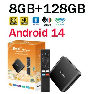 TV98 ATV Plus TV 박스 8GB 128GB 안드로이드14 올위너 H313 쿼드 코어 4G 5G 듀얼 와이파이 BT5.0 스마트 음성 제어 HD 4K 8K TV 박스 IPTV