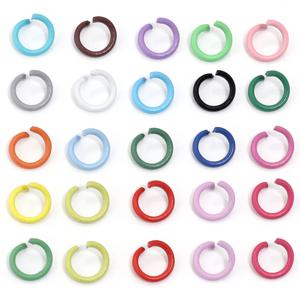 200개 8mm 오픈 점프 링 컬러풀 메탈 아이언 스플릿 싱글 링 커넥터 DIY 주얼리 제작용 목걸이 귀걸이 열쇠고리