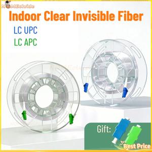 LC UPC APC 실내 투명 광섬유 케이블 G657A2 보이지 않는 싱글모드 싱글 코어 점퍼