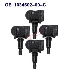 4Pcs 103460200C 타이어 압력 모니터 센서 1034602-00-C 테슬라 모델 3 모델 S 모델 X 433MHZ 자동차 센서 용 TPMS 센서