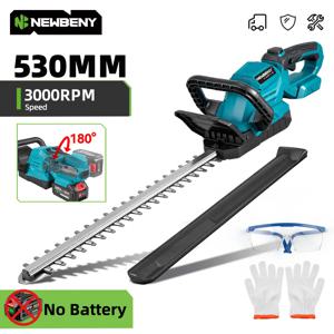 NEWBENY 530MM 3000RPM 전기 울타리 트리머 180 °   마키타 배터리용 각도 조절 잔디깎이/정원용 전지가위