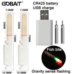전자 낚시 라이트 CR425 3.6V 배터리 USB 충전 막대 감지 스트라이크 표시기 LED 스틱 Pesca 태클 밤 밝은 플래시 램프