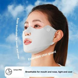 2PCS 새로운 통기성 아이스 실크 마스크 선스크린 마스크 세척 가능 방진 자외선 차단 라이딩 페이스 마스크 눈의 모서리를 보호합니다