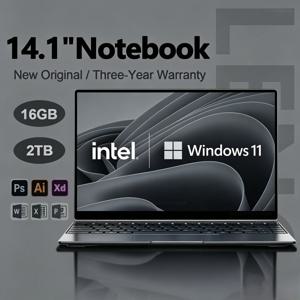 초슬림 14.1인치 노트북 16GB 램 2TB SSD 윈도우 11 인텔 N3700 사무용/학습용 PC (울트라 슬림 1920x1080 디스플레이)