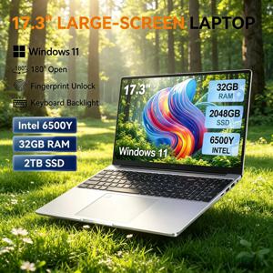 2026년형 17.3인치 대화면 노트북 인텔 6500Y 32GB 1TB/2TB 윈도우 11 HD 슬림 휴대용 오피스 노트북