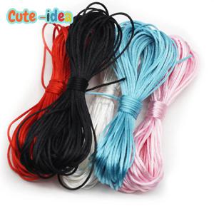귀여운 아이디어 10 메터/몫 다채로운 나일론 코드 1.5mm DIY 아기 Teether 젖꼭지 클립 장난감 액세서리 팔찌 땋은 문자열 아기 용품